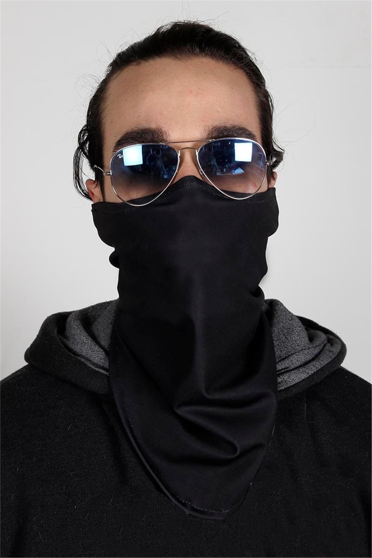 Defalarca Yıkanabilir Siyah Yüz Maskesi / Unisex  C5051
