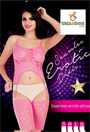 Seamles Pembe Erotik Elbise - Emay 151191