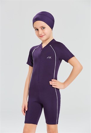 Kız Çocuk Yüzücü Tulum ADS-125029 - Mor