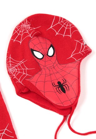 Lisanslı Spider-Man Çocuk Atkı Bere Eldiven Takım UGR-2296
