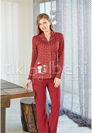 Eros ESK 2550 Gömlek Pijama Takımı