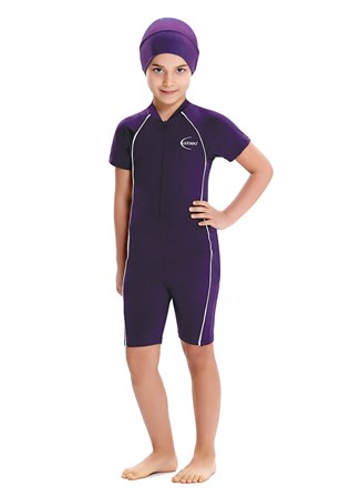 Kız Çocuk Yüzücü Tulum ADS-125029 - Mor