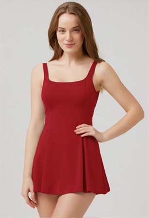 Kom Rota Elbise Mayo KM001-4 Kırmızı