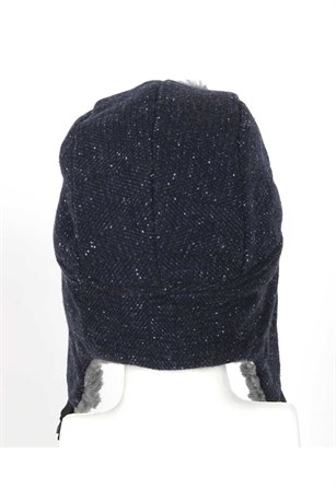 Kulaklı Şapka, Kürklü Kayak Şapkası YB708-1 - Lacivert