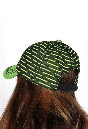 Neon Yeşil Kadın Şapka S1157