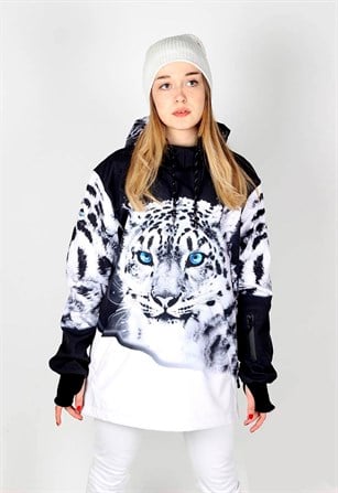 Snowsea Marka White Tiger Özel Tasarım Kadın Outdoor Shoftshell Mont